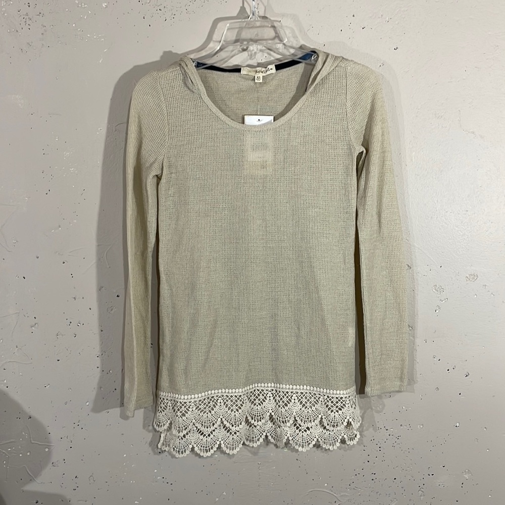 Rewind Long Sleeve Hooded Top. Junior Size XS.